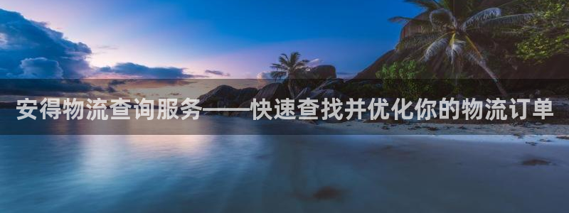 ,优游国际登陆网：安得物流查询服务——快速查找并优化你的物流